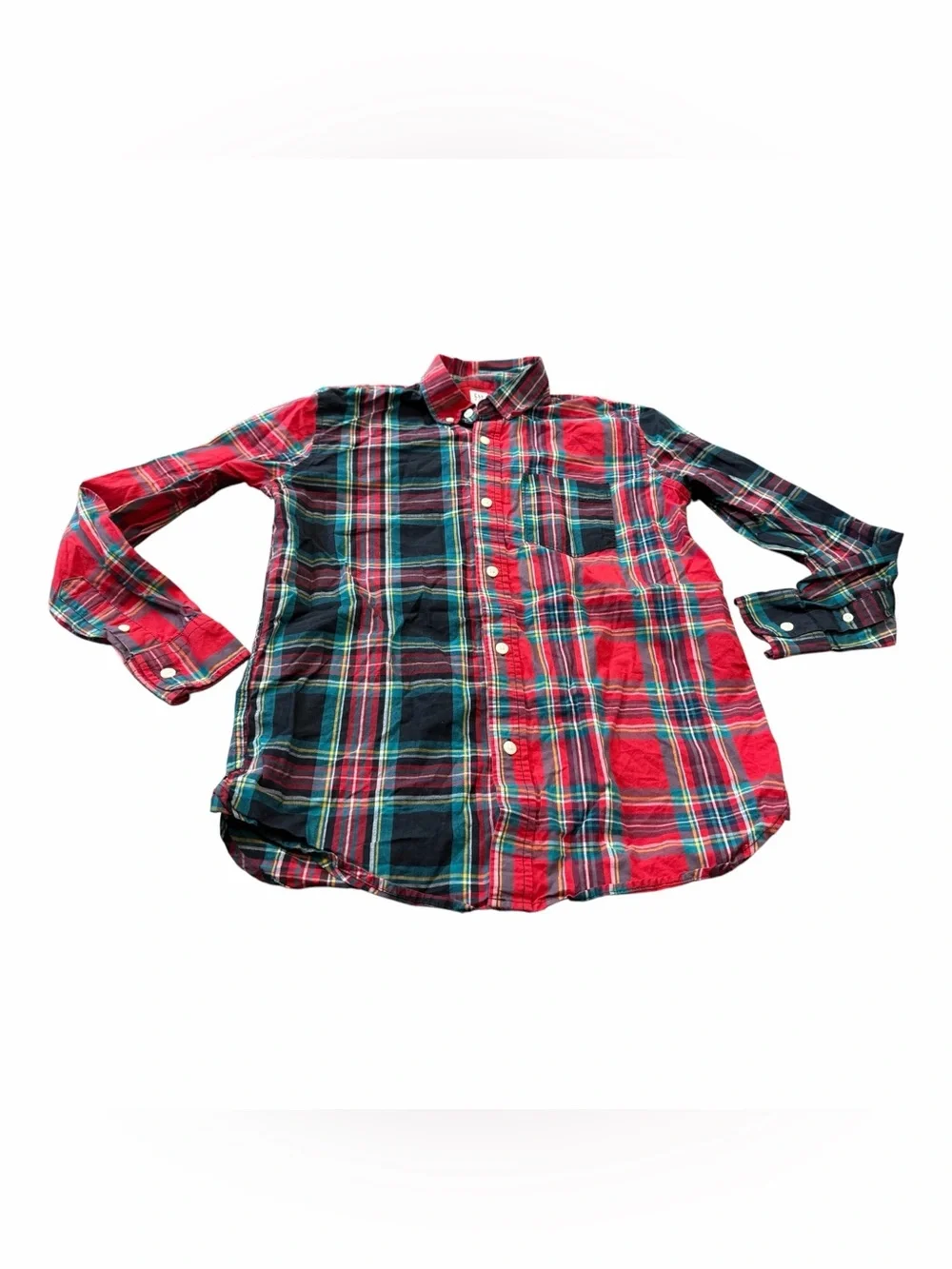 Gap Boys Size XXL 14-16 Plaid Button Down Shirt Long Sleeve Christmas Holiday